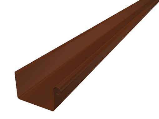 Желоб водосточный прямоугольный Prefa, 3000 мм, коричневый