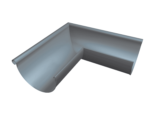 Угол полукруглого желоба Prefa внутренний, 333 мм, темно-серый RAL 7016