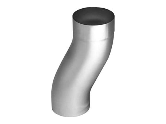 Колено цокольное Rheinzink, смещение по оси 60 мм, Ø 120 мм, патинированное серо-голубое