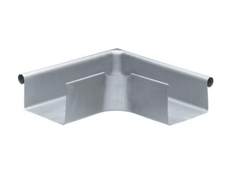 Угол желоба 90° Rheinzink квадратный внешний, паянный, плечо 300 мм, 333х0.7 мм патинированный серо-голубой